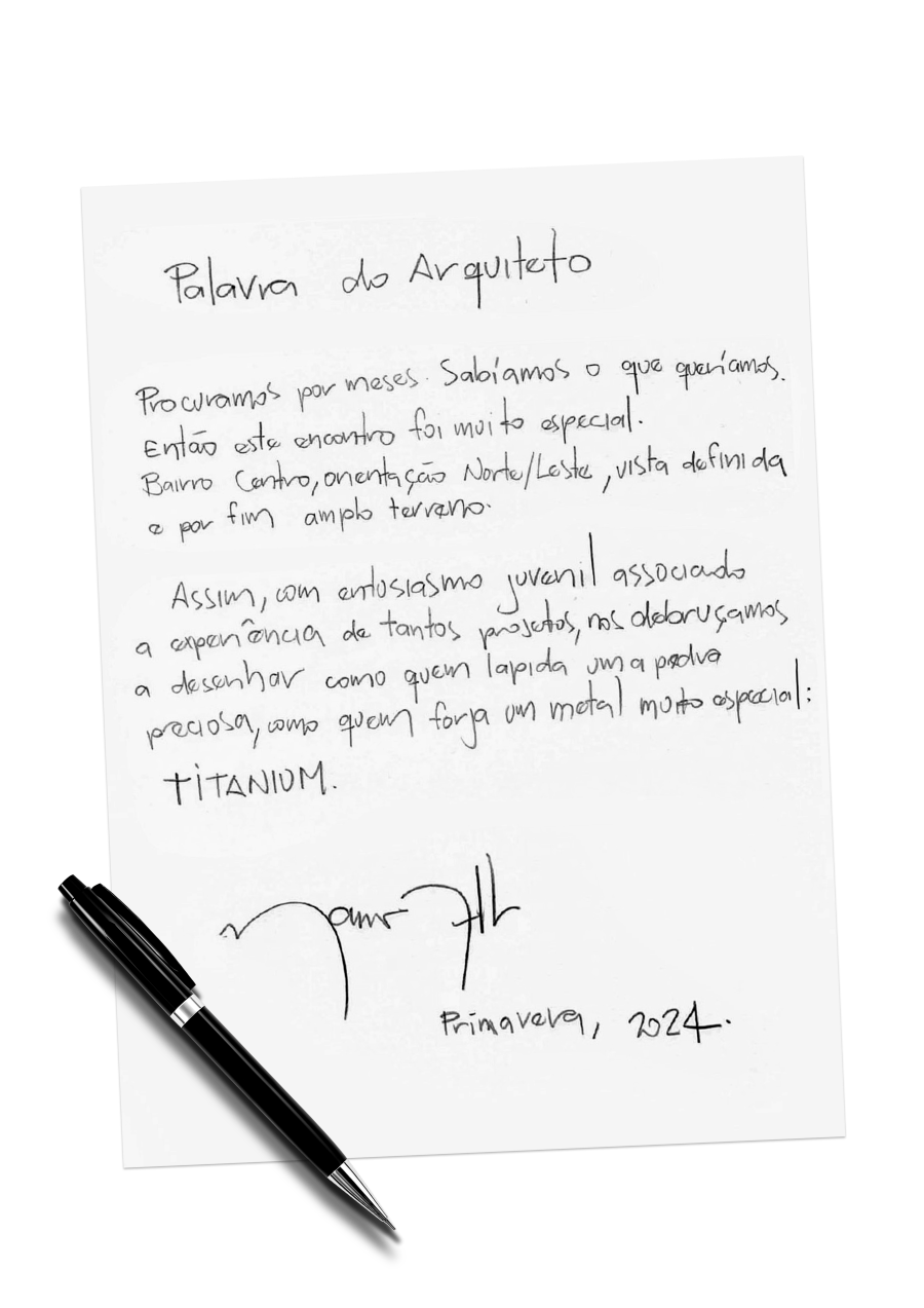 Imagem com a carta do Arquiteto